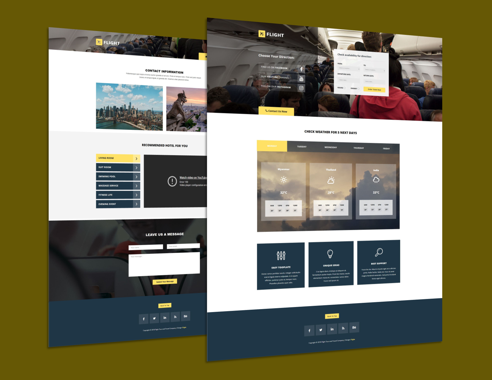 Flight / Hotel / Ride-Hailing Reservation Website